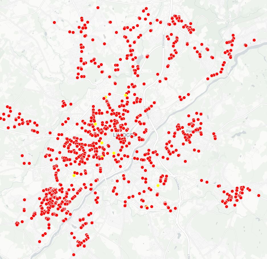 Carte collaborative qui montre tous les passages piétons manquants recensés