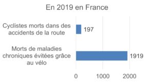 Il y a 100 fois plus de morts évitées grâce à l'activité physique procurée par le vélo que de morts à vélo dans des accidents de la route.